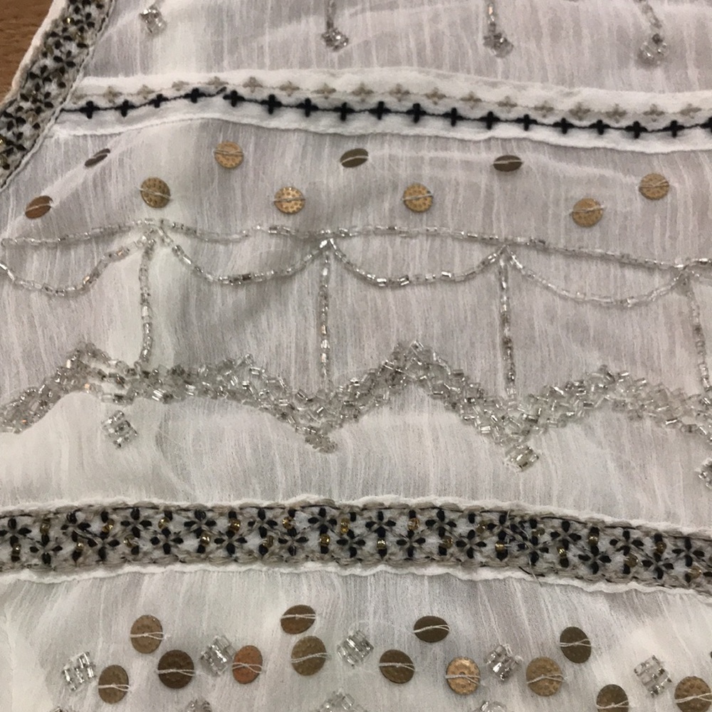 Free People White and Silver Embellished Camisole - Picture 5 of 12